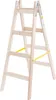 A wooden stepladder against a white background. Anteprima dell’immagine prodotto