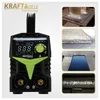 A collage featuring a welding machine and examples of its welds. Produktbild-Vorschau