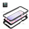 An exploded view of a phone case, showing its layered construction and the phone it protects. Produktbild-Vorschau