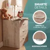 CASARIA Nachttisch mit 3 Schubladen Holz Eiche Produktbild-Vorschau 5