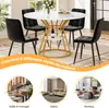 okwish Tavolo da pranzo rotondo dorato con gambe regolabili Anteprima dell’immagine prodotto 3