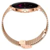 A rose gold smartwatch with a mesh band is shown from a side angle against a white background. Podgląd zdjęcia produktu