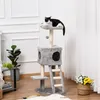 Drapak dla kota PawHut 120 cm z jaskinią, piłką do zabawy, Podgląd zdjęcia produktu 2