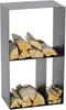 Rack à bûches CASO en acier noir avec rangement 45x30x80 cm Voir les images du produit 15