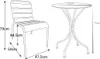 Gartenmöbel-Set aus Metall für den Essbereich – Tisch mit Produktbild-Vorschau 7