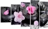 Bild auf Leinwand - Leinwandbild - Blumen Steine Tropfen Produktbild-Vorschau 1