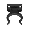 A black plastic plinth clip for furniture or kitchen cabinets. Voir les images du produit