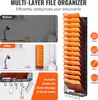 A collage showing a before and after of a desk, a wall-mounted file organizer, and a close-up of hooks for small items. Náhľad obrázku produktu