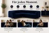 Ecksofa Moet L-Form dunkelblau 202x262 cm groß – Produktbild-Vorschau 5
