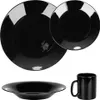 Vilde | Set di stoviglie - Nero - 24 pezzi - Vetro opalino Anteprima dell’immagine prodotto 4
