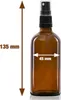 10 x 100ml vaporisateur, verre brun, atomiseur noir Voir les images du produit 3