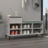 vidaXL Portascarpe grigio cemento 102x36x60 cm materiale a Anteprima dell’immagine prodotto 2