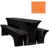 Biertischhussen 3er-Set Schwarz Elastisch 220x50x70cm für Produktbild-Vorschau 2