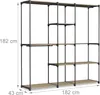 Offene Kleiderschrank mit Regalen und Kleiderstangen - Produktbild-Vorschau 3