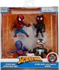 A retail package containing four Spider-Man themed die-cast figures. Produktbild-Vorschau