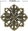 10 Deko-Ornament Blume 44x44mm antikmessing, Metallornament Produktbild-Vorschau 2
