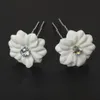 2 Große Blumen Haarnadel mit Strass Braut Kommunion Produktbild-Vorschau 2