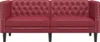 Pohovka Chesterfield 2místná vínová umělá kůže Náhled obrázku produktu 4