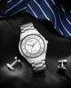 Herren Armbanduhr Analog Quarz Edelstahl Wasserdicht mit Produktbild-Vorschau 5