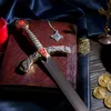 Dekoracyjny metalowy miecz z pochwą, inspirowany Podgląd zdjęcia produktu 2