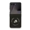 A black Karl Lagerfeld phone case for a Samsung Z Flip7 is shown against a white background. Produktbild-Vorschau