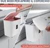 Kuchenny kosz na śmieci, naścienny kosz na śmieci z pokrywą Podgląd zdjęcia produktu 2