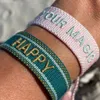 LS-LebenStil Canvas Statement Armband Happy Petrol Grün Produktbild-Vorschau 5