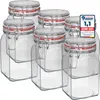 WELLGRO Einmachgläser mit Bügelverschluss eckig 1150ml - Produktbild-Vorschau 1