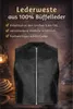 PAULGOS gilet in pelle biker cowl club waistcoat chopper Anteprima dell’immagine prodotto 9