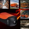 A collage of images showing a diesel heater and various vehicles and settings where it might be used, such as a warehouse, a truck, a camper, a car, and a workshop. Podgląd zdjęcia produktu
