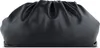 A black leather pouch bag is shown against a white background. Produktbild-Vorschau