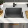 vidaXL Lavello da incasso a mano in acciaio inox nero Anteprima dell’immagine prodotto 3