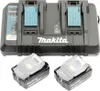 A Makita dual battery charger with two 18V batteries. Anteprima dell’immagine prodotto