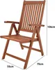 CASARIA® 2er Set Gartenstuhl Balkonstuhl Holz Produktbild-Vorschau 11