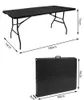 Table de jardin pliante noire 180cm Voir les images du produit 23