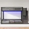 MODFU Doppelbett 90x200 Stockbett mit Sicherheitsgeländer Produktbild-Vorschau 2