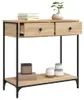 vidaXL Konzolový stolík Sonoma dub 75x34,5x75 cm odvodený Náhľad obrázku produktu 4