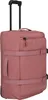 A rose-colored rolling suitcase with its handle extended. Náhled obrázku produktu