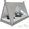 Homestyle4u Hausbett Kinderbett 90x200 mit Matratze Tipi Produktbild-Vorschau 1