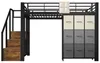 Hochbett 140x200 cm Metall Schwarz, platzsparendes Produktbild-Vorschau 15