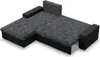 Links Ecksofa mit Schlaffunktion Aurora, Schwarz + Schwarz Produktbild-Vorschau 4