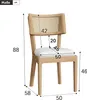 Flieks Rattan Esszimmerstühle Küchenstühle 6er, Rattanstuhl Produktbild-Vorschau 7