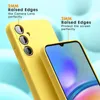 A yellow phone case is shown next to a phone, highlighting its protective features. Produktbild-Vorschau