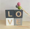 Cubo di legno per lettere, 5 x 5 cm, nero, lettera L Anteprima dell’immagine prodotto 4