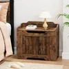 Coffre de rangement - Banc/pouf - 63 cm - Bois - Couvercle Voir les images du produit 4