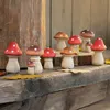 8 kleine Fliegenpilze Terracotta 5-7cm – Herbstdeko Produktbild-Vorschau 6
