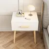 Szafka Nocna Biała Stolik Z Szufladą Skandynawski Glamour Podgląd zdjęcia produktu 3