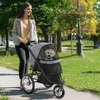PawHut – skládací kočárek pro malé psy do 10 kg s gumovými Náhled obrázku produktu 2