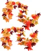 com-four® 2x Herbstgirlande aus künstlichen Ahornblättern - Produktbild-Vorschau 1