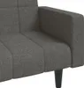 Schlafsofa 2-Sitzer mit 2 Kissen Dunkelgrau Stoff Produktbild-Vorschau 8